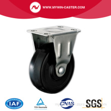 Black Rubber Light Duty Rigid Industrial Caster